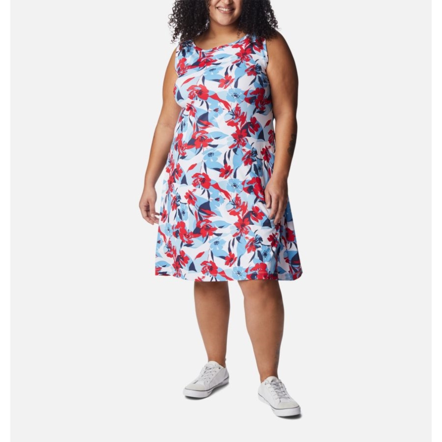 Women's Chill River Printed Dress Plus Size Red Lily/Pop Flora Columbia