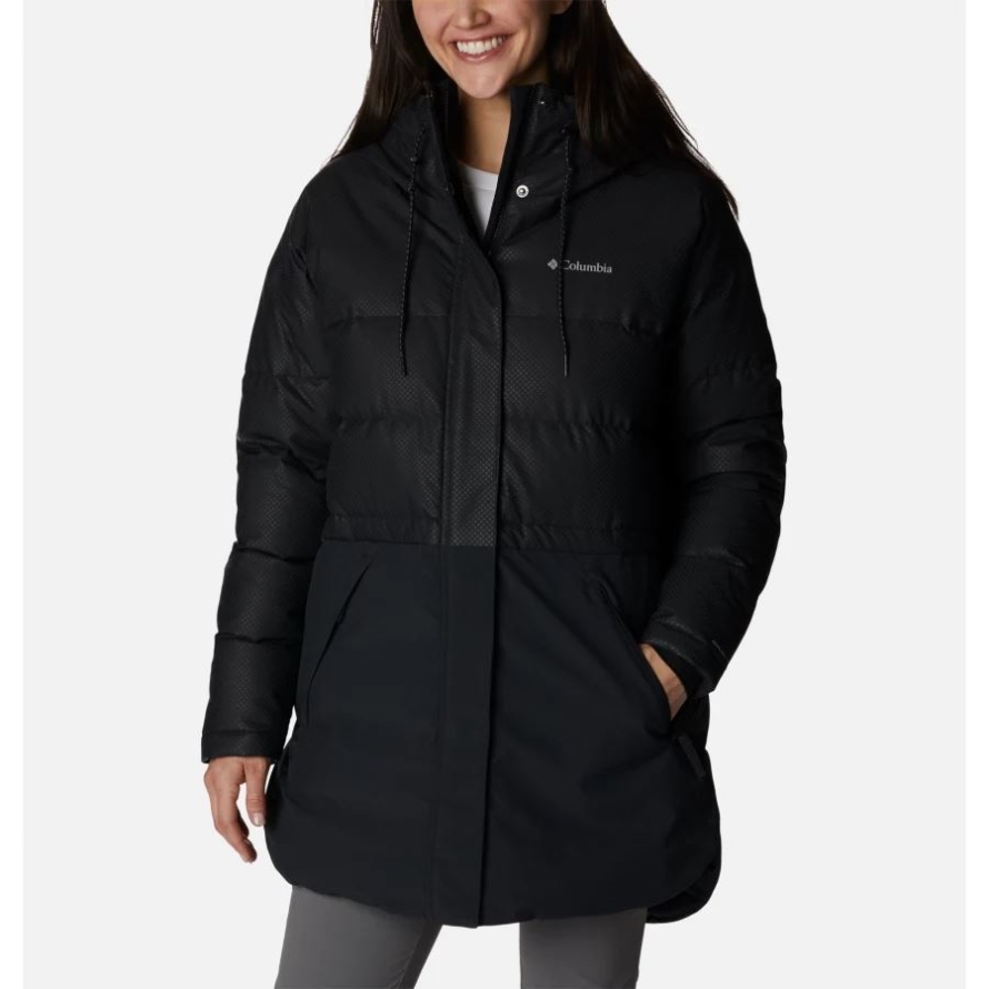 Women's City Spark Black Dot Down Parka Black Columbia