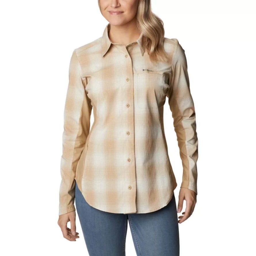 Women's Claudia Ridge Long Sleeve Shirt Columbia Beach Soft Ombre