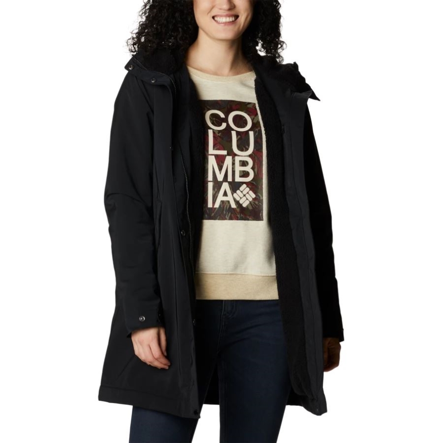 Women's Clermont Lined Rain Jacket Columbia Black