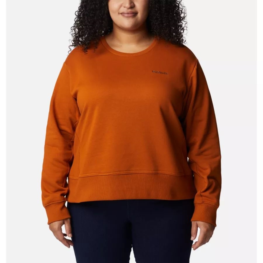Women's Columbia Lodge Crew IV Sweatshirt Plus Size Warm Copper Columbia
