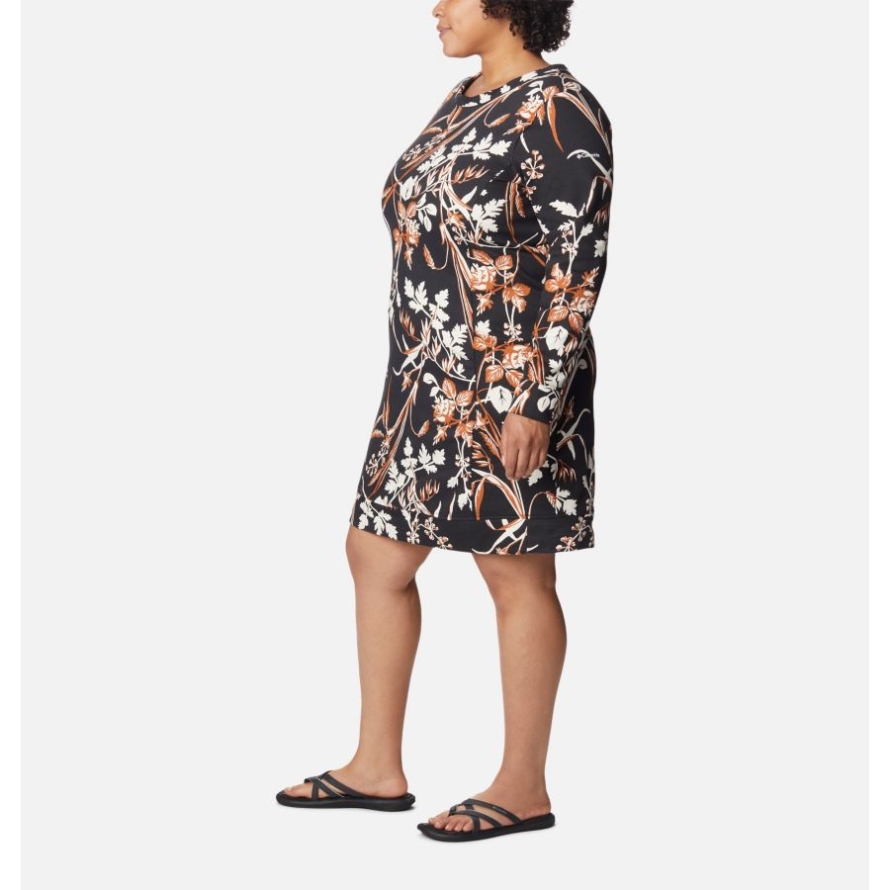 Women's Columbia Lodge Dress Plus Size Black Fallgrass Print Columbia