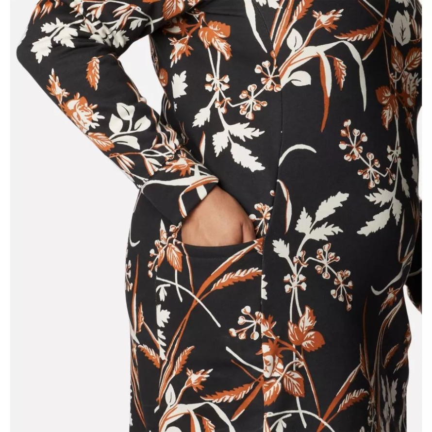 Women's Columbia Lodge Dress Plus Size Black Fallgrass Print Columbia
