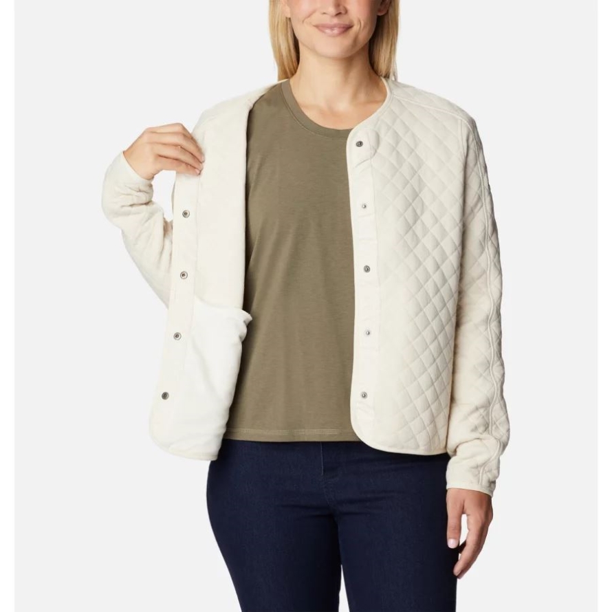 Women's Columbia Lodge Quilted Cardigan Columbia Chalk