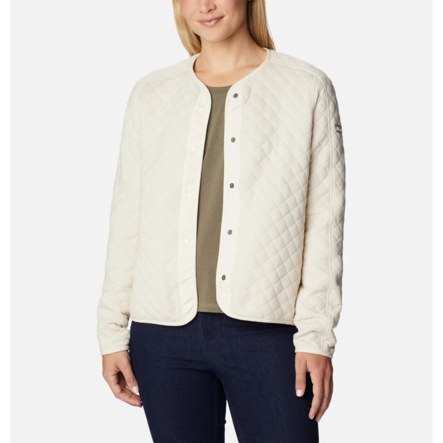 Women's Columbia Lodge Quilted Cardigan Columbia Chalk