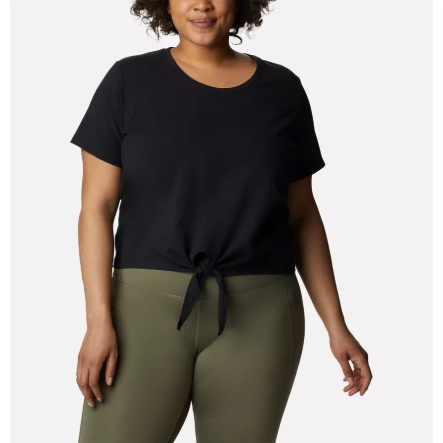 Women's Columbia Trek Short Sleeve Shirt Plus Size Columbia Black