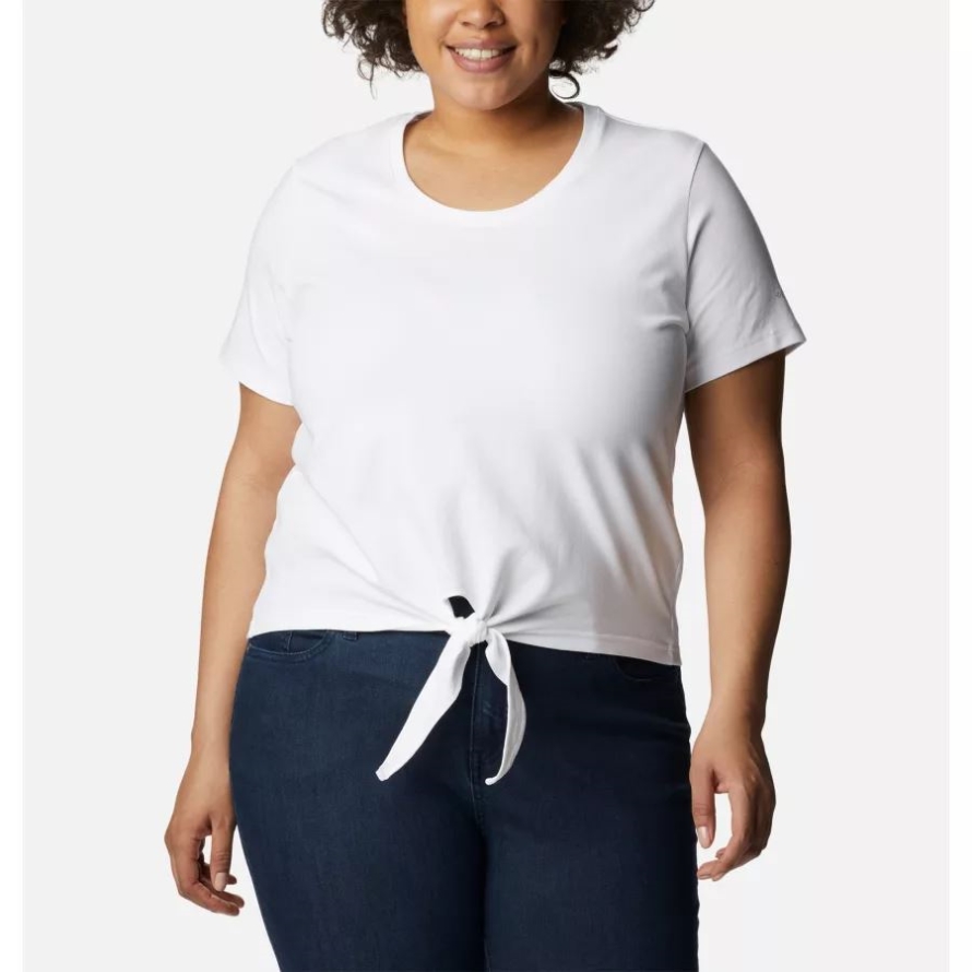 Women's Columbia Trek Short Sleeve Shirt Plus Size Columbia White