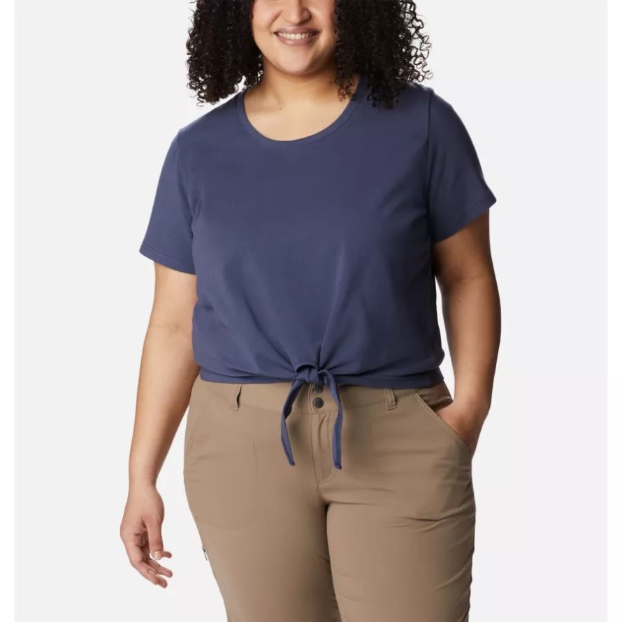 Women's Columbia Trek Short Sleeve Shirt Plus Size Nocturnal Columbia