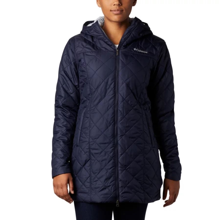 Women's Copper Crest Long Jacket Dark Nocturnal Columbia