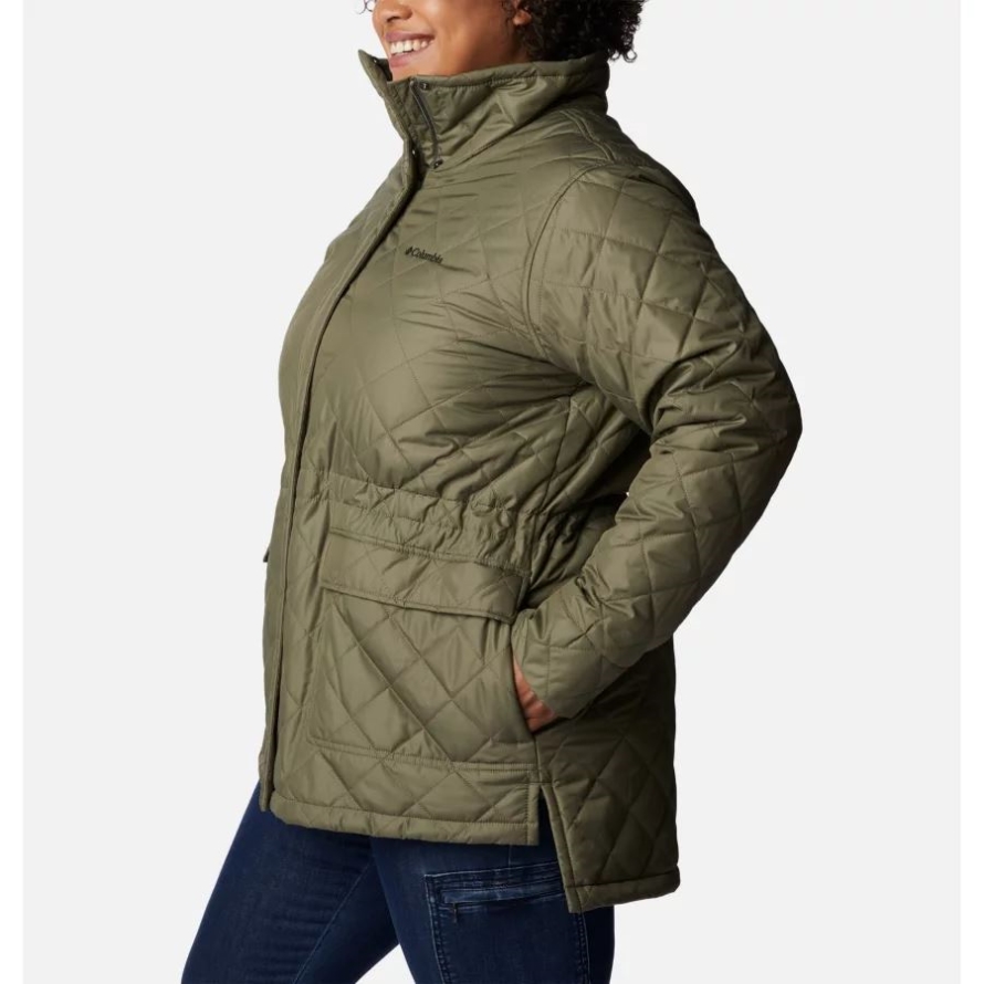 Women's Copper Crest Novelty Jacket Plus Size Stone Green Columbia