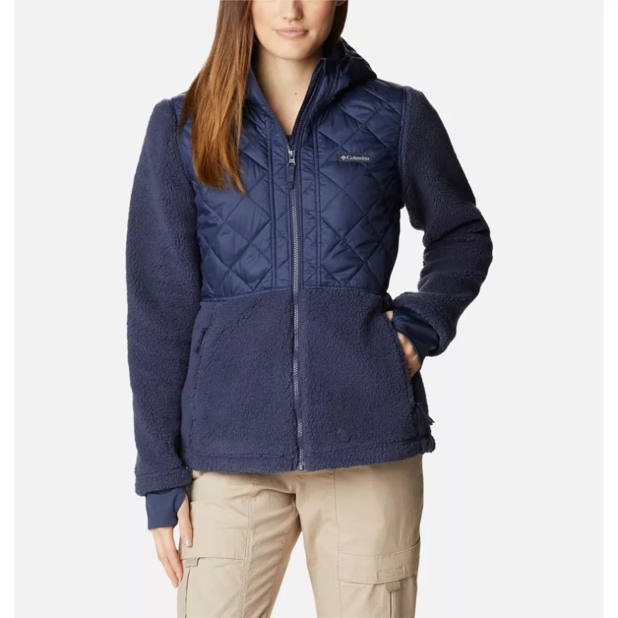 Women's Crested Peak Hooded Fleece Jacket Nocturnal Columbia