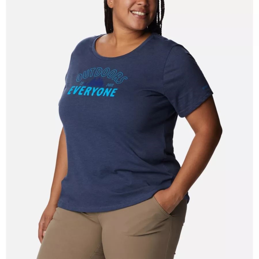Women's Daisy Days Graphic T-Shirt Plus Size Columbia Nocturnal Heather/Seek Outdoors