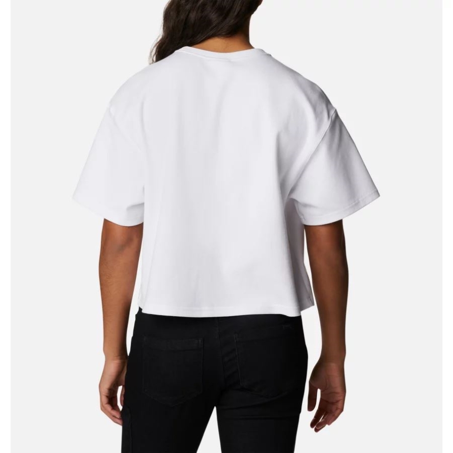 Women's Field Creek Short Sleeve Cropped Shirt Columbia White