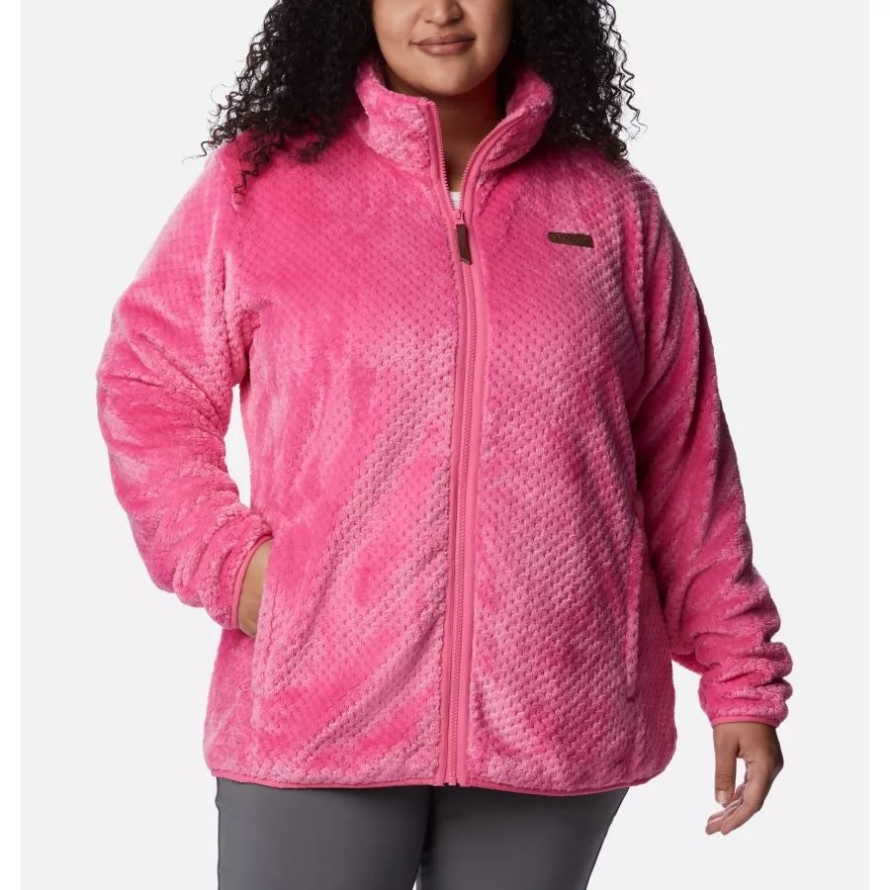 Women's Fire Side II Plush Full Zip Fleece Plus Size Columbia Wild Geranium