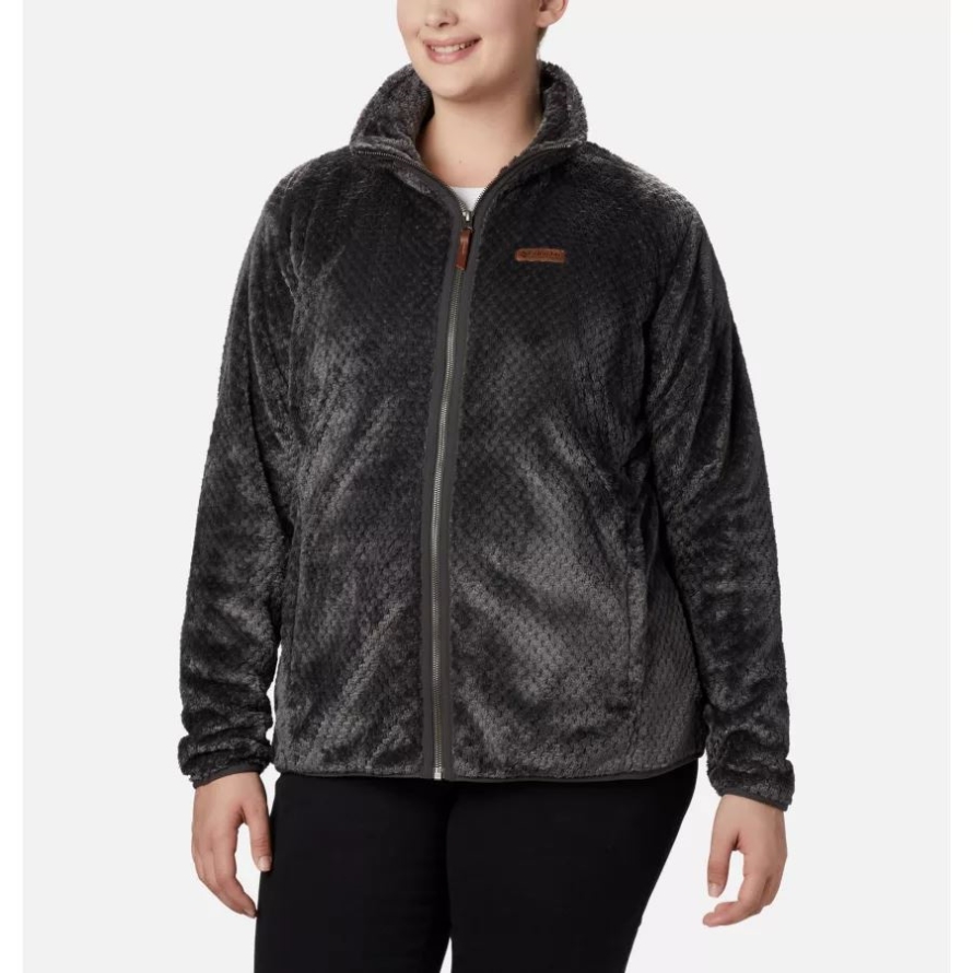 Women's Fire Side II Plush Full Zip Fleece Plus Size Shark Columbia