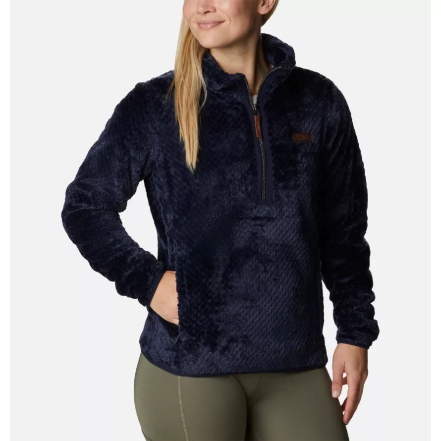 Women's Fire Side Quarter Zip Sherpa Fleece Columbia Dark Nocturnal