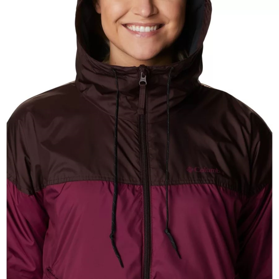 Women's Flash Challenger Fleece Lined Windbreaker Jacket Marionberry/New Cinder Columbia Brand