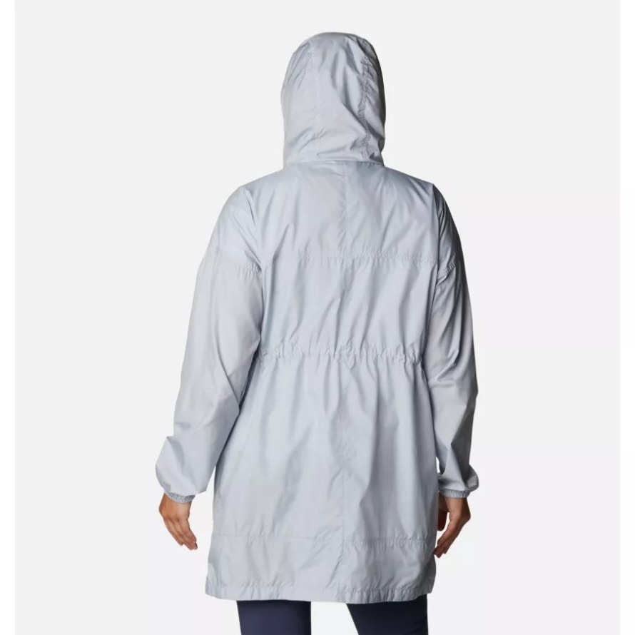 Women's Flash Challenger Long Windbreaker Jacket Cirrus Grey Columbia