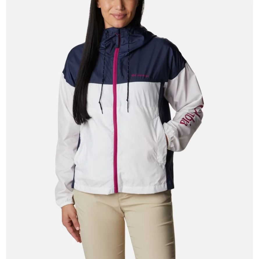 Women's Flash Challenger Novelty Windbreaker Jacket Columbia White/Nocturnal