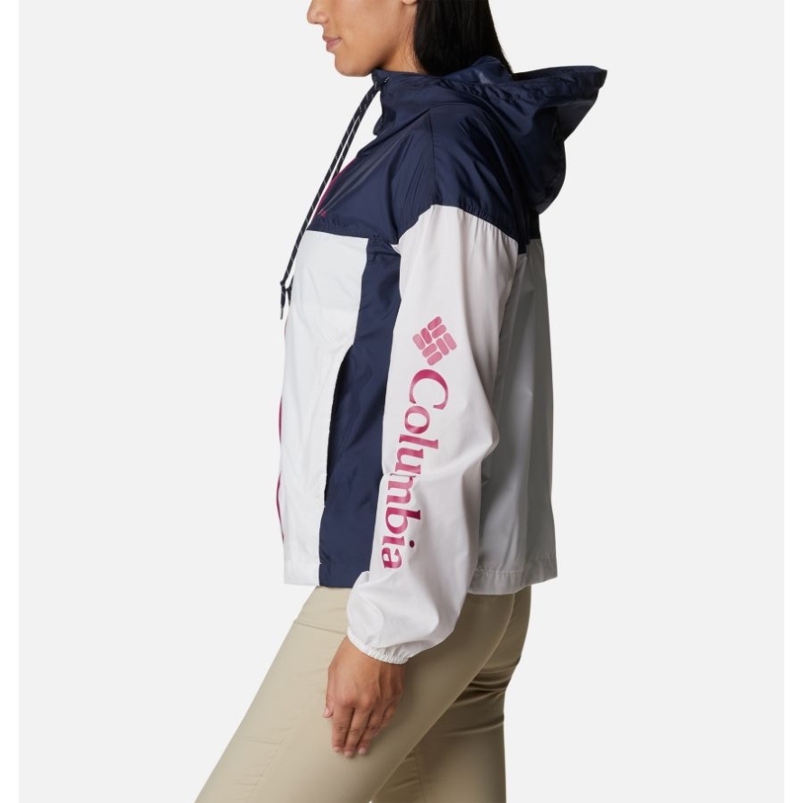 Women's Flash Challenger Novelty Windbreaker Jacket Columbia White/Nocturnal