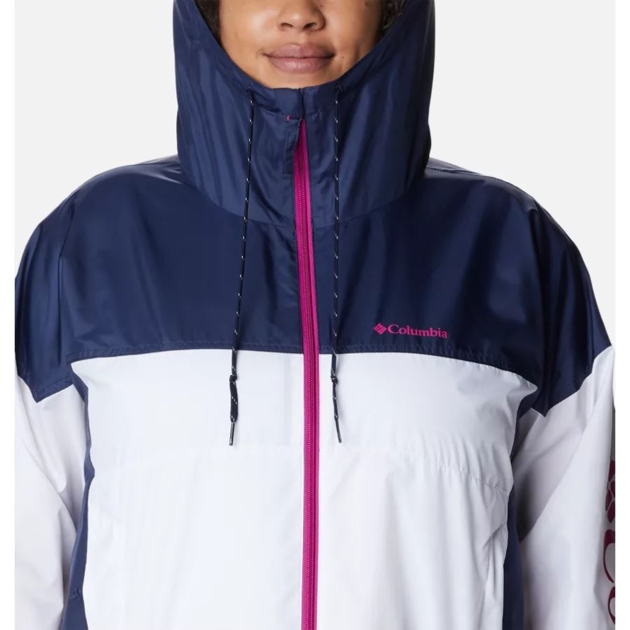 Women's Flash Challenger Novelty Windbreaker Jacket Plus Size White/Nocturnal Columbia