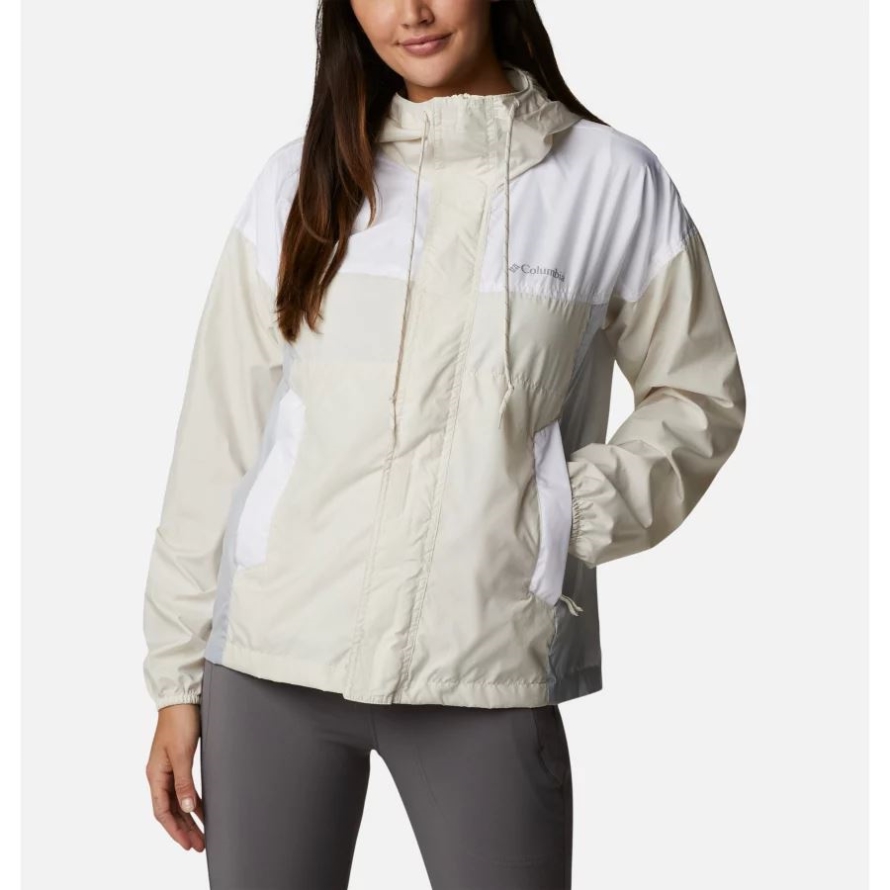 Women's Flash Challenger Windbreaker Columbia Chalk/White/Cirrus Grey