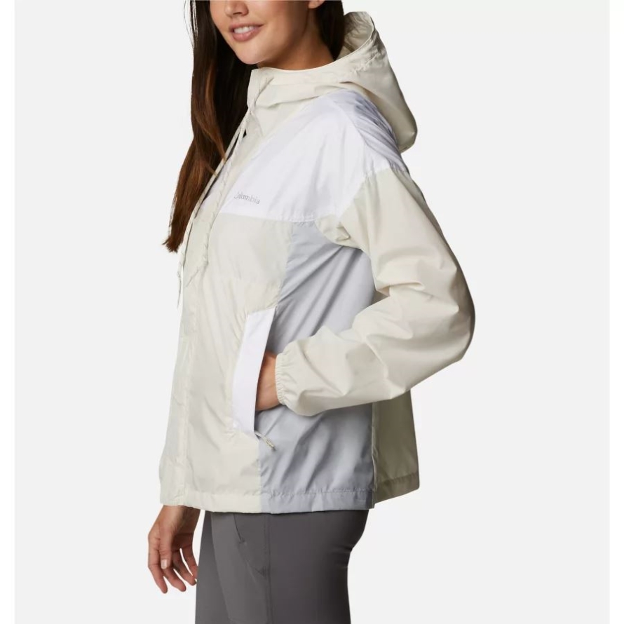 Women's Flash Challenger Windbreaker Columbia Chalk/White/Cirrus Grey