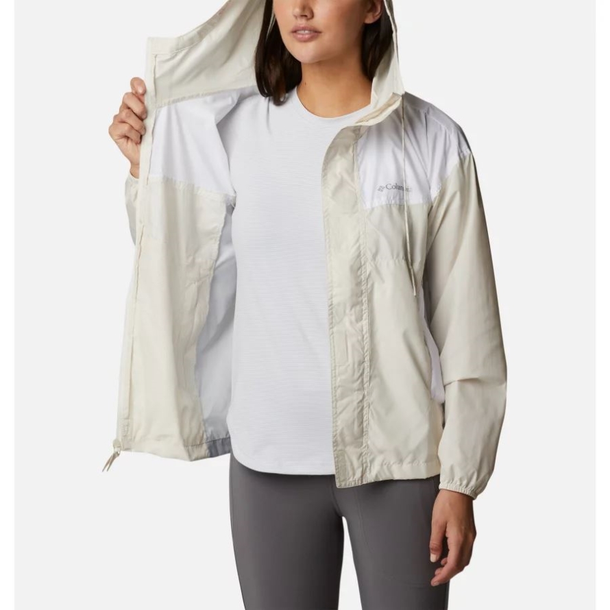 Women's Flash Challenger Windbreaker Columbia Chalk/White/Cirrus Grey