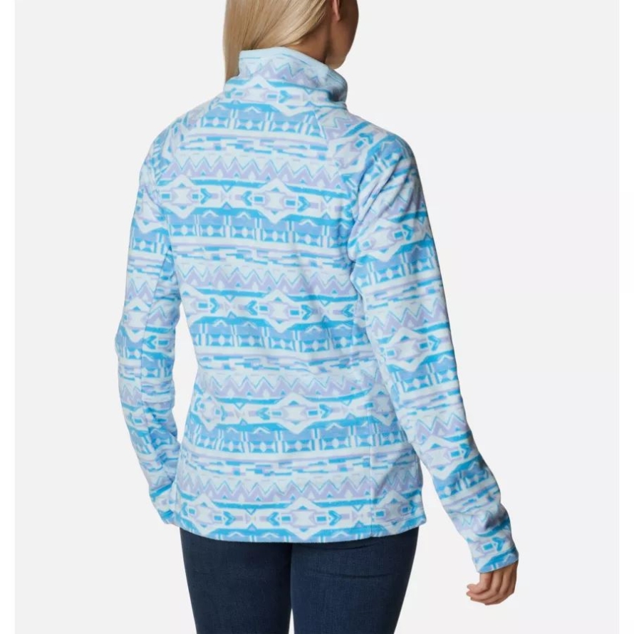 Women's Glacial IV 1/2 Zip Patterned Print Serenity 80s Stripe Print Columbia