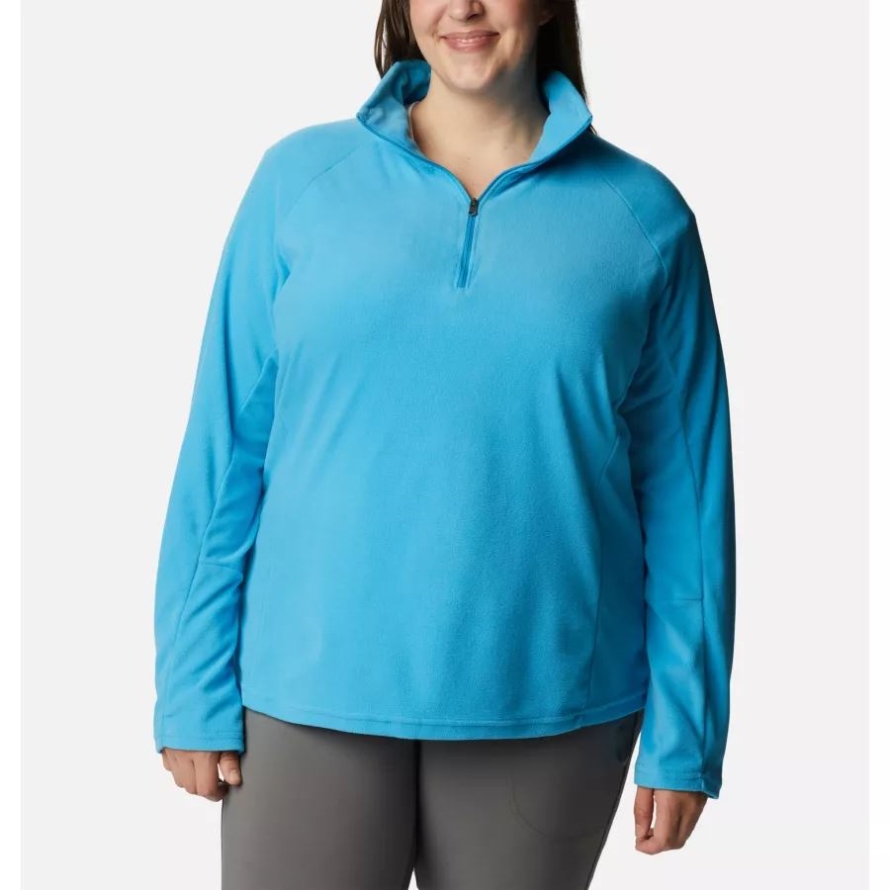 Women's Glacial IV 1/2 Zip Plus Size Blue Chill Columbia