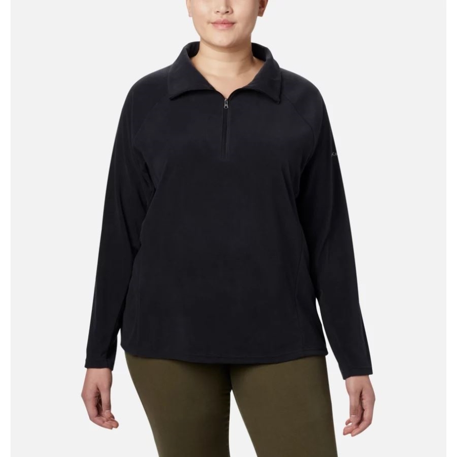 Women's Glacial IV 1/2 Zip Plus Size Columbia Black
