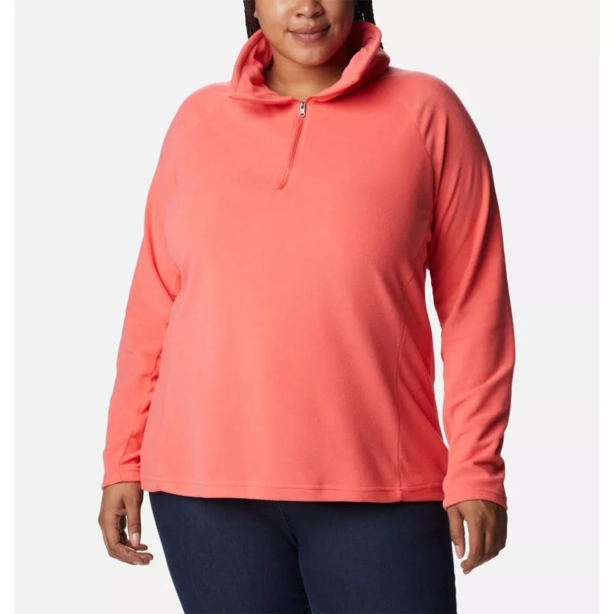 Women's Glacial IV 1/2 Zip Plus Size Columbia Blush Pink