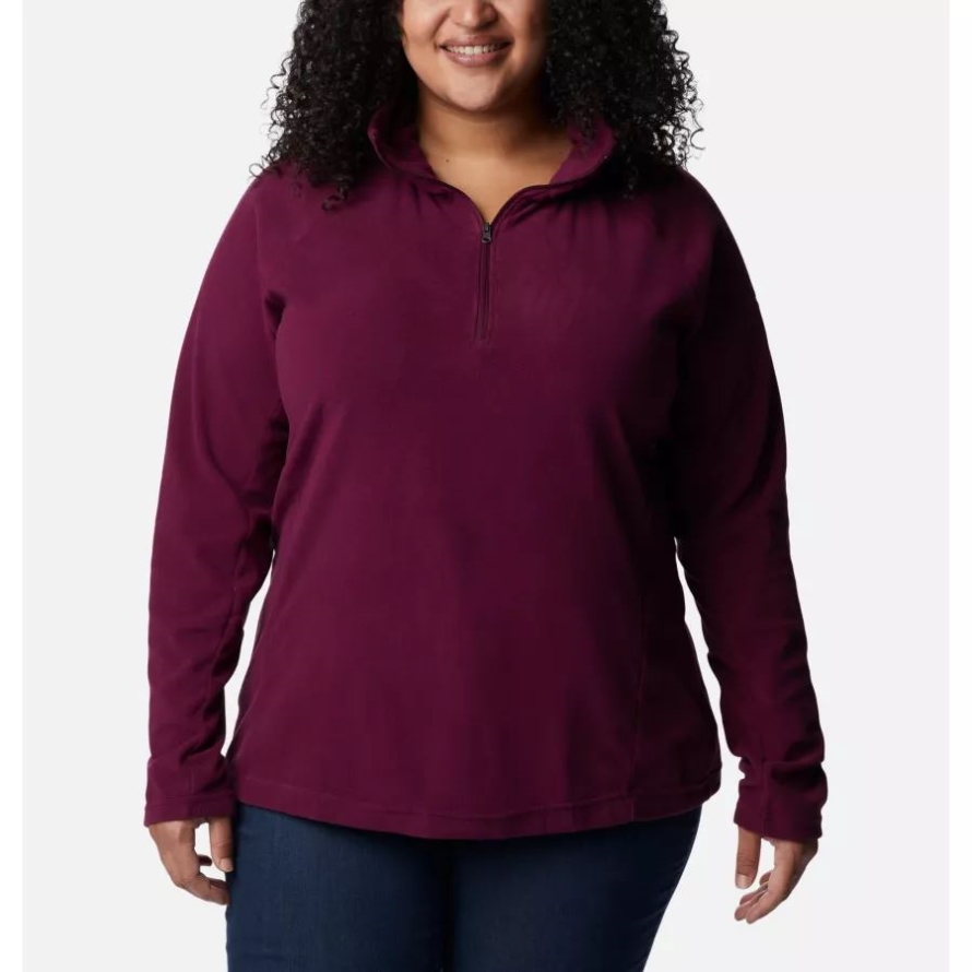 Women's Glacial IV 1/2 Zip Plus Size Marionberry Columbia