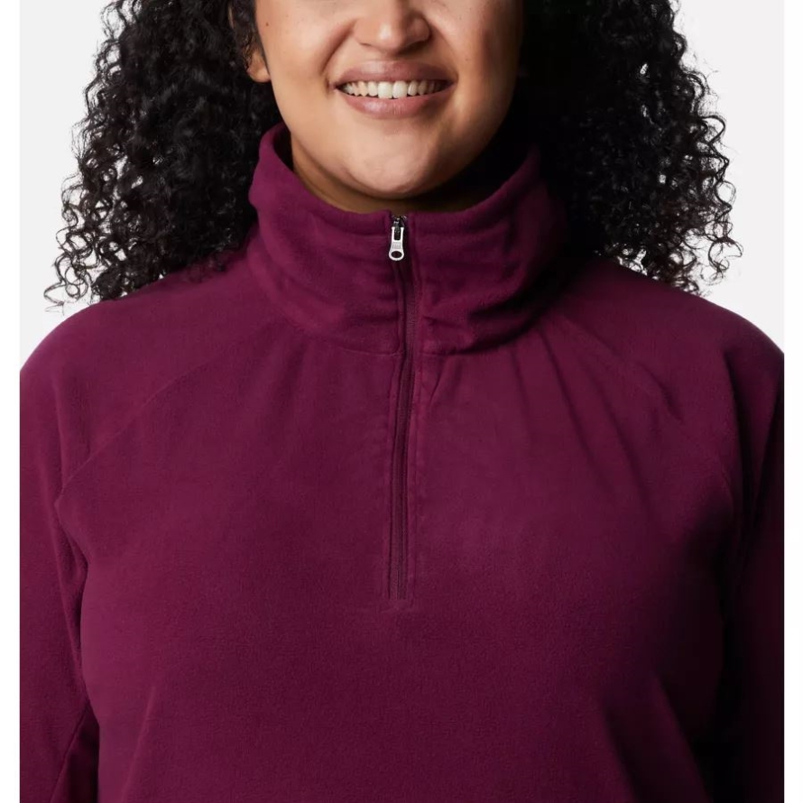 Women's Glacial IV 1/2 Zip Plus Size Marionberry Columbia