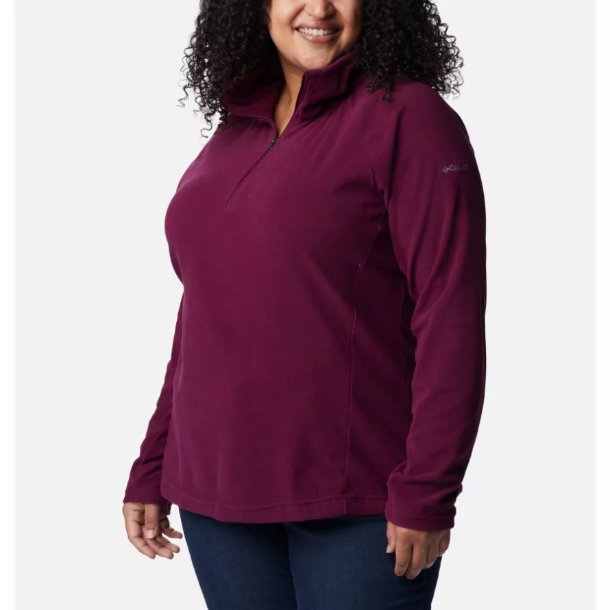 Women's Glacial IV 1/2 Zip Plus Size Marionberry Columbia