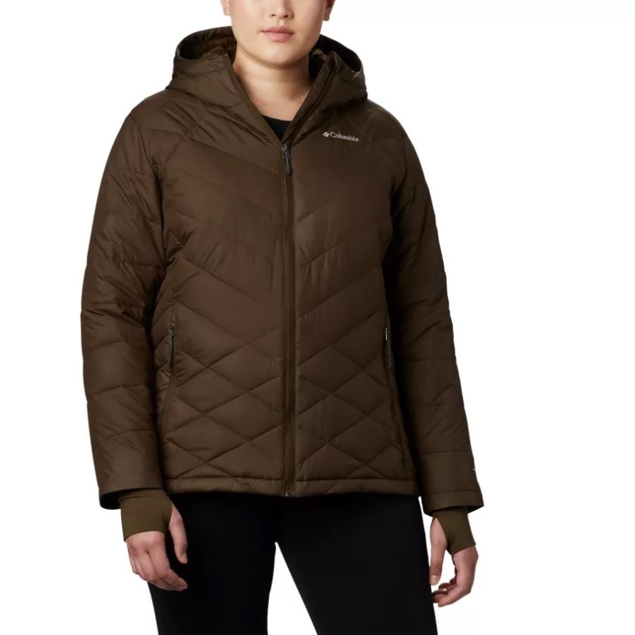 Women's Heavenly Hooded Jacket Plus Size Olive Green Columbia