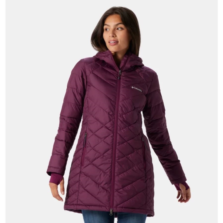 Women's Heavenly Long Hooded Jacket Columbia Marionberry