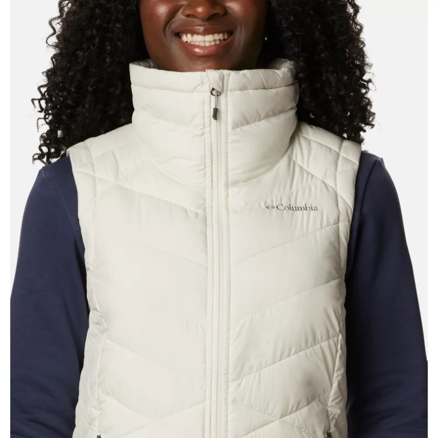 Women's Heavenly Long Vest Columbia Chalk