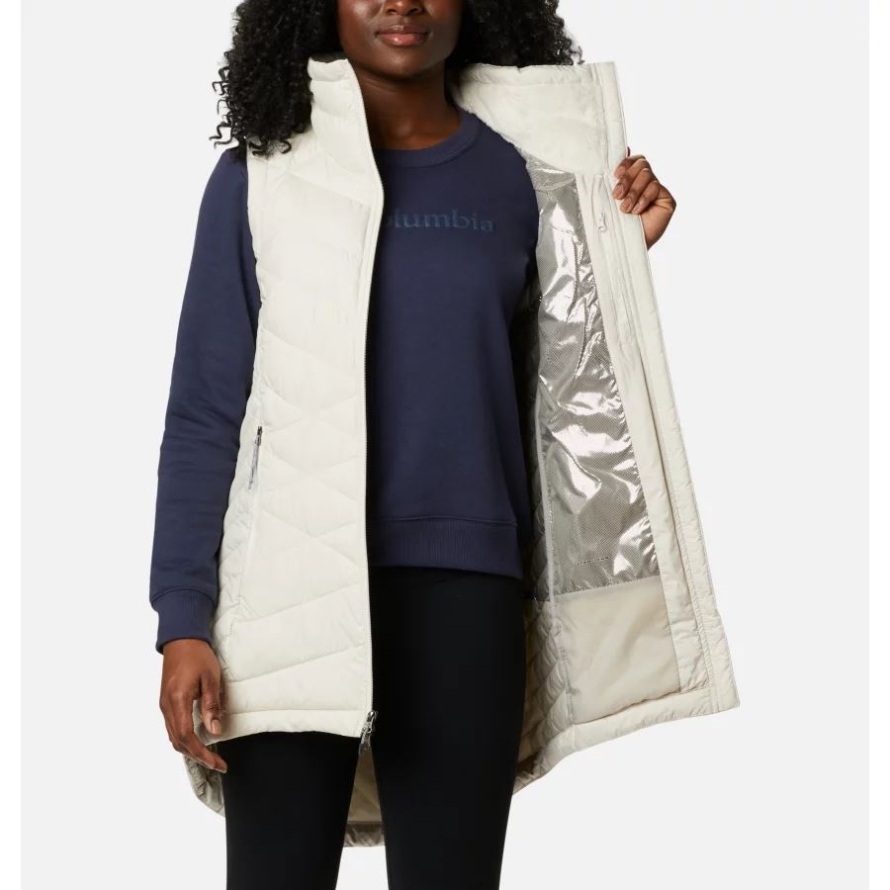 Women's Heavenly Long Vest Columbia Chalk