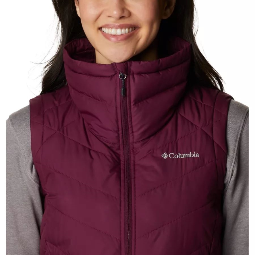 Women's Heavenly Long Vest Marionberry Columbia