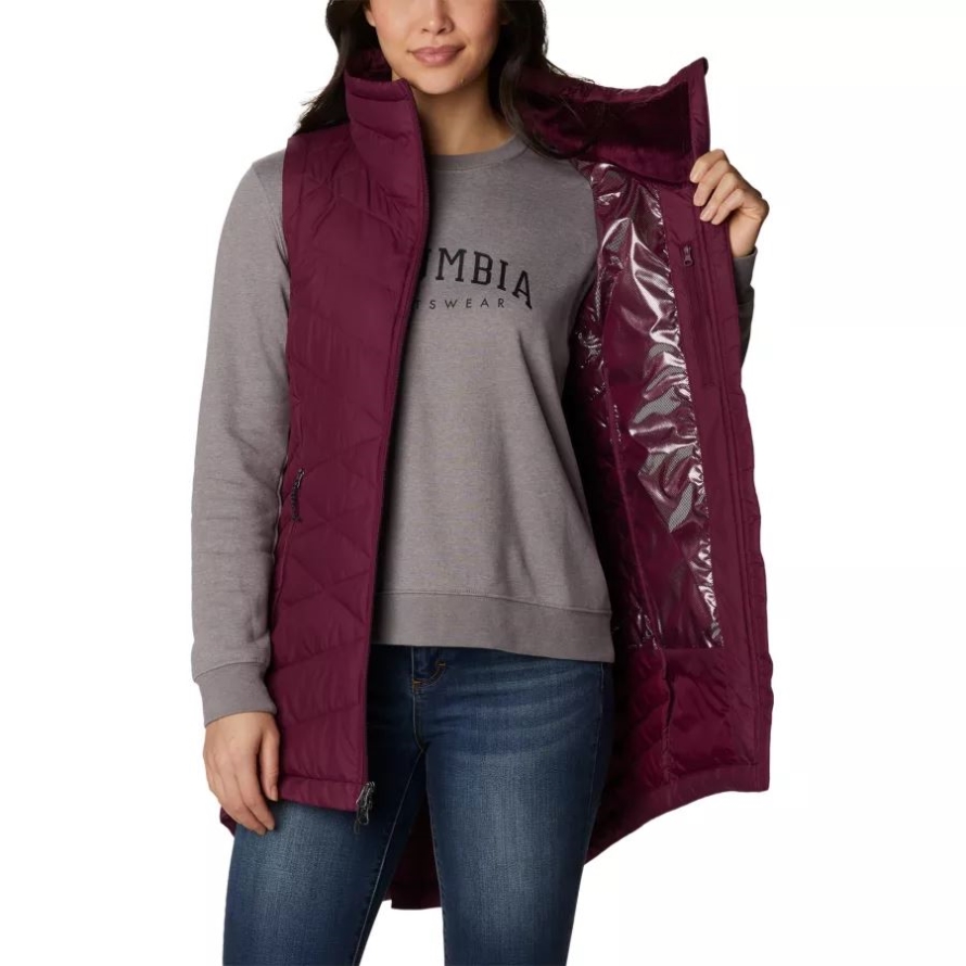 Women's Heavenly Long Vest Marionberry Columbia
