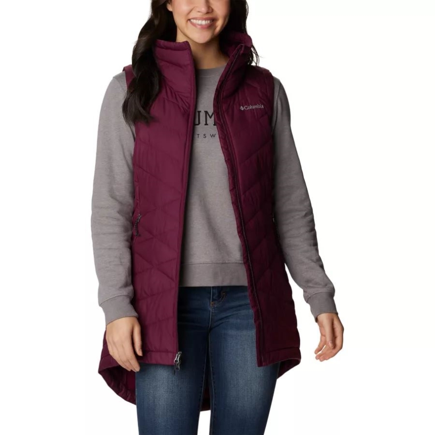 Women's Heavenly Long Vest Marionberry Columbia