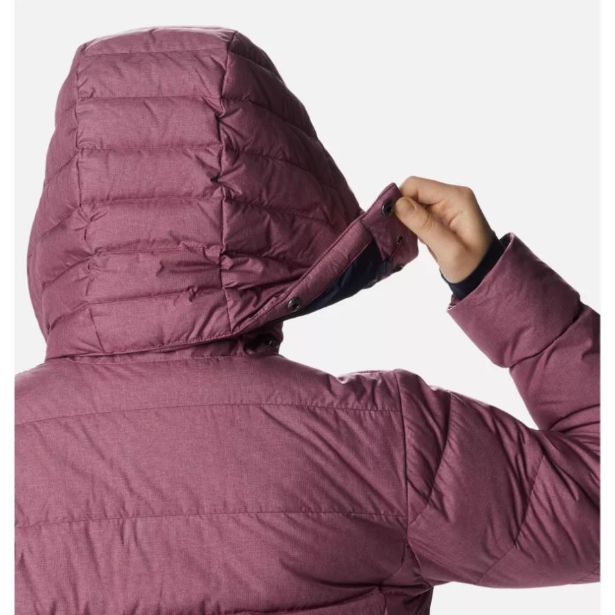 Women's Hexbreaker Elite Omni-Heat Infinity Down Jacket Marionberry Heather Print Columbia