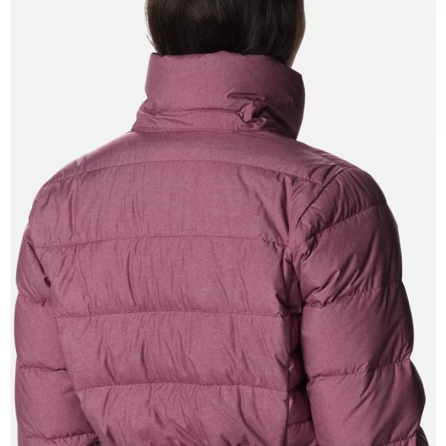 Women's Hexbreaker Elite Omni-Heat Infinity Down Jacket Marionberry Heather Print Columbia