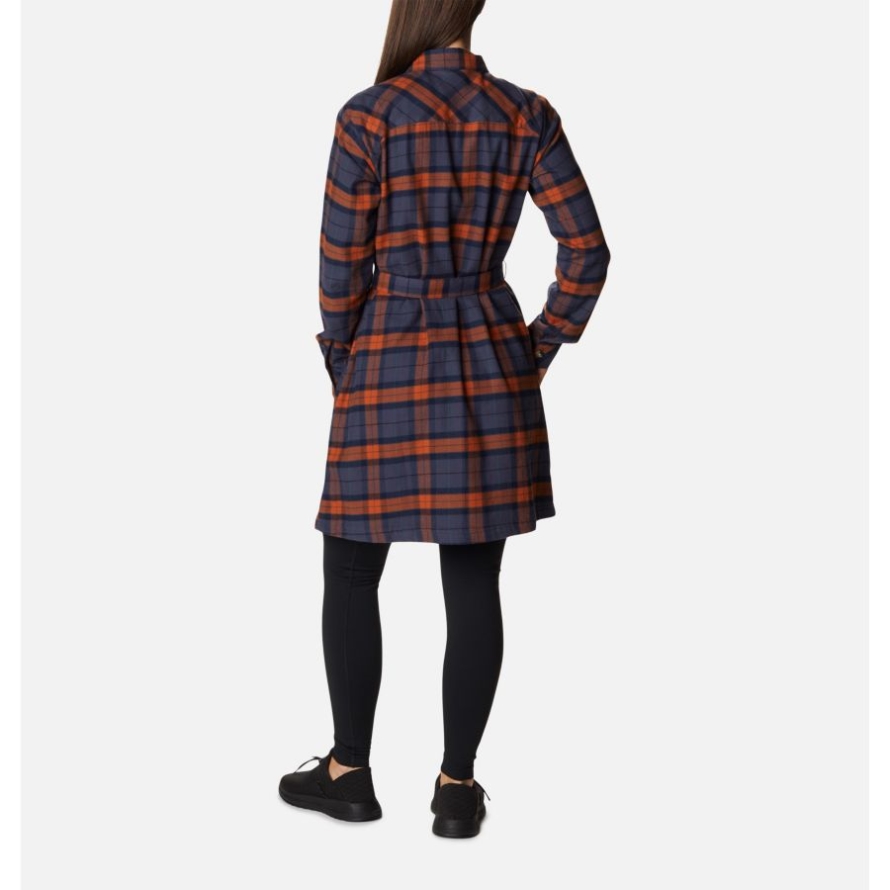 Women's Holly Hideaway Flannel Dress Columbia Warm Copper Simple Tartan
