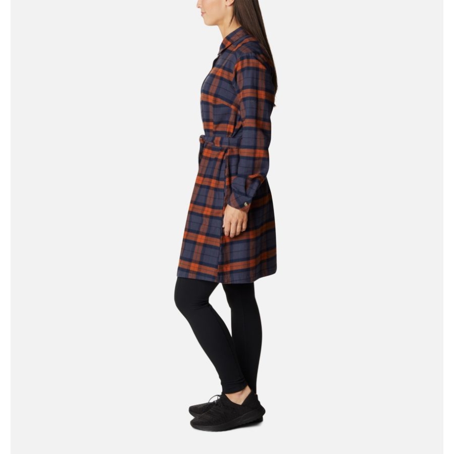Women's Holly Hideaway Flannel Dress Columbia Warm Copper Simple Tartan