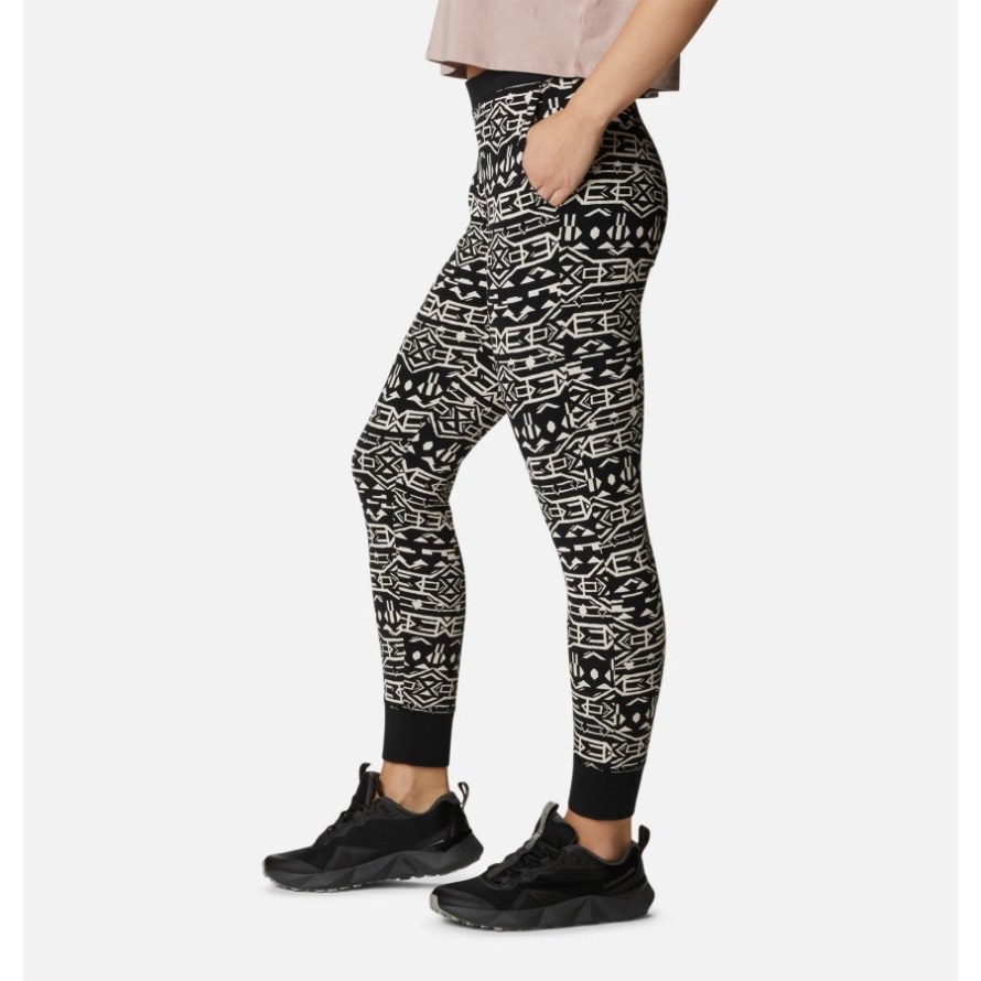 Women's Holly Hideaway Leggings Black 80s Stripe Columbia Brand