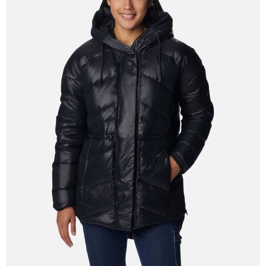 Women's Icy Heights II Down Novelty Jacket Black Gunmetal Columbia