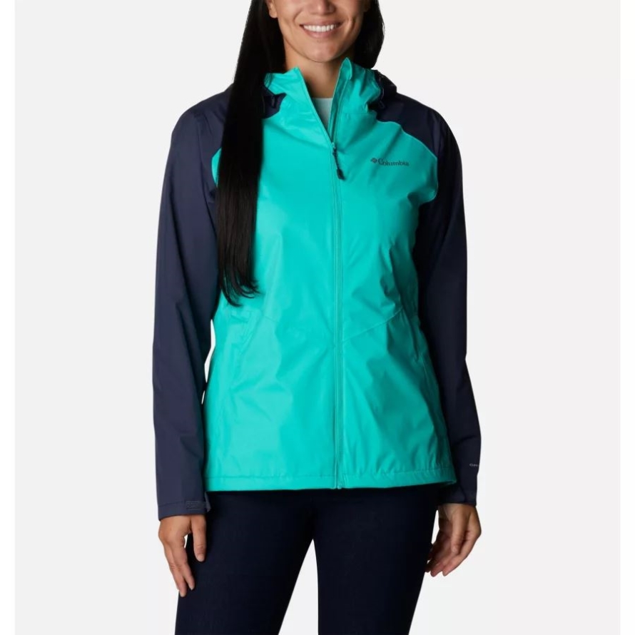Women's Inner Limits II Waterproof Jacket Columbia Electric Turquoise/Nocturnal