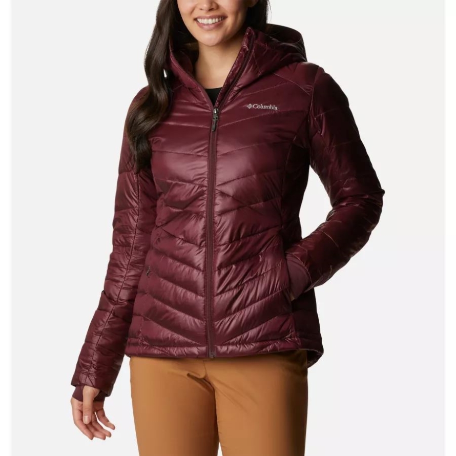 Women's Joy Peak Omni-Heat Infinity Insulated Hooded Jacket Columbia Malbec
